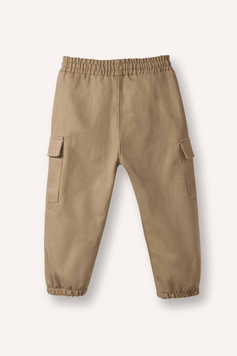 DeFacto Beige BabyBoy Cargo Fit Gabardine Trousers Casual - Image 3